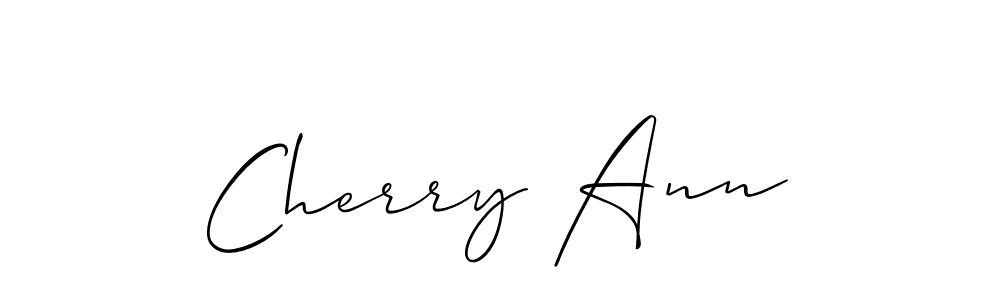 Create a beautiful signature design for name Cherry Ann. With this signature (Allison_Script) fonts, you can make a handwritten signature for free. Cherry Ann signature style 2 images and pictures png