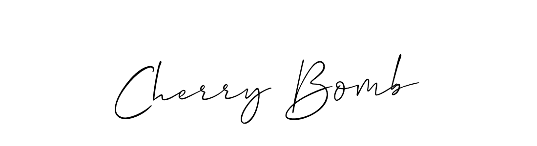 Allison_Script is a professional signature style that is perfect for those who want to add a touch of class to their signature. It is also a great choice for those who want to make their signature more unique. Get Cherry Bomb name to fancy signature for free. Cherry Bomb signature style 2 images and pictures png