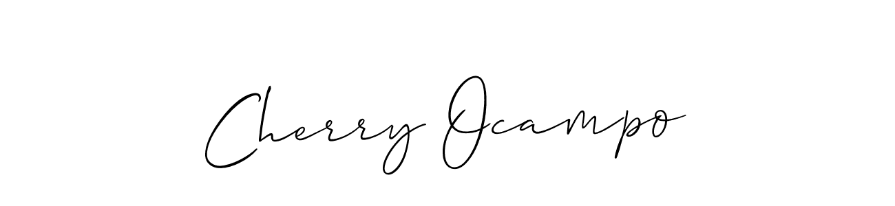 Similarly Allison_Script is the best handwritten signature design. Signature creator online .You can use it as an online autograph creator for name Cherry Ocampo. Cherry Ocampo signature style 2 images and pictures png