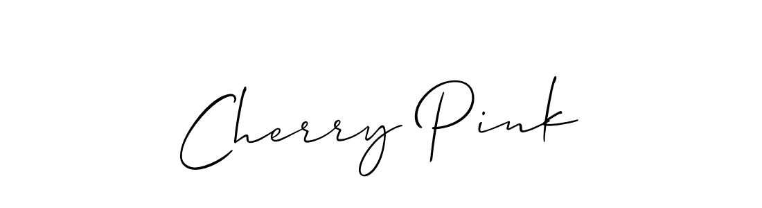 The best way (Allison_Script) to make a short signature is to pick only two or three words in your name. The name Cherry Pink include a total of six letters. For converting this name. Cherry Pink signature style 2 images and pictures png