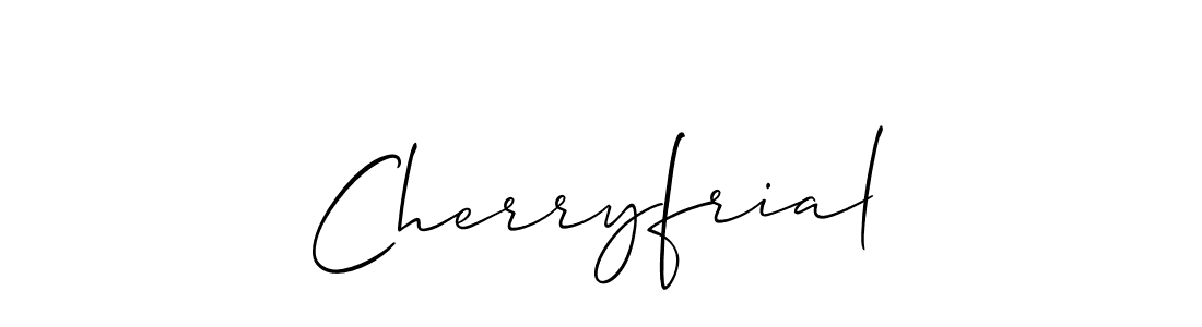 Make a beautiful signature design for name Cherryfrial. With this signature (Allison_Script) style, you can create a handwritten signature for free. Cherryfrial signature style 2 images and pictures png