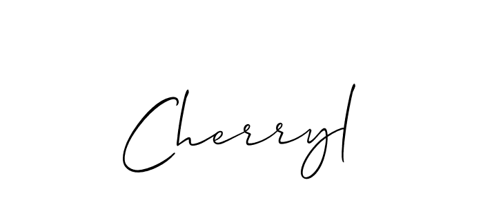 Make a beautiful signature design for name Cherryl. With this signature (Allison_Script) style, you can create a handwritten signature for free. Cherryl signature style 2 images and pictures png