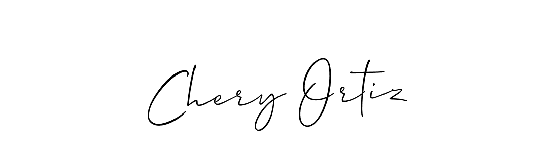 Make a beautiful signature design for name Chery Ortiz. With this signature (Allison_Script) style, you can create a handwritten signature for free. Chery Ortiz signature style 2 images and pictures png