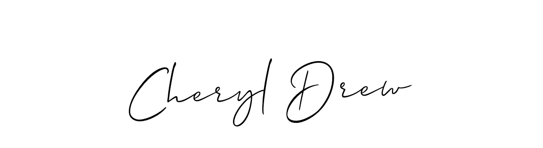 You should practise on your own different ways (Allison_Script) to write your name (Cheryl Drew) in signature. don't let someone else do it for you. Cheryl Drew signature style 2 images and pictures png