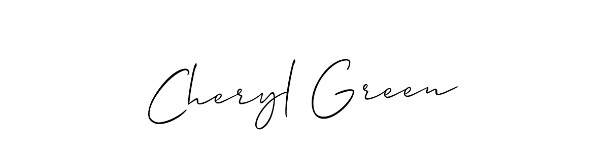 Make a beautiful signature design for name Cheryl Green. With this signature (Allison_Script) style, you can create a handwritten signature for free. Cheryl Green signature style 2 images and pictures png