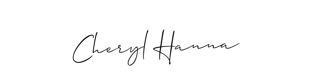 Design your own signature with our free online signature maker. With this signature software, you can create a handwritten (Allison_Script) signature for name Cheryl Hanna. Cheryl Hanna signature style 2 images and pictures png
