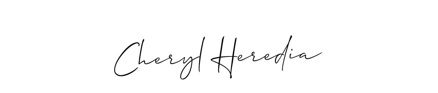 Design your own signature with our free online signature maker. With this signature software, you can create a handwritten (Allison_Script) signature for name Cheryl Heredia. Cheryl Heredia signature style 2 images and pictures png