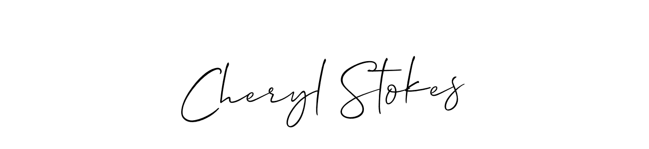 The best way (Allison_Script) to make a short signature is to pick only two or three words in your name. The name Cheryl Stokes include a total of six letters. For converting this name. Cheryl Stokes signature style 2 images and pictures png