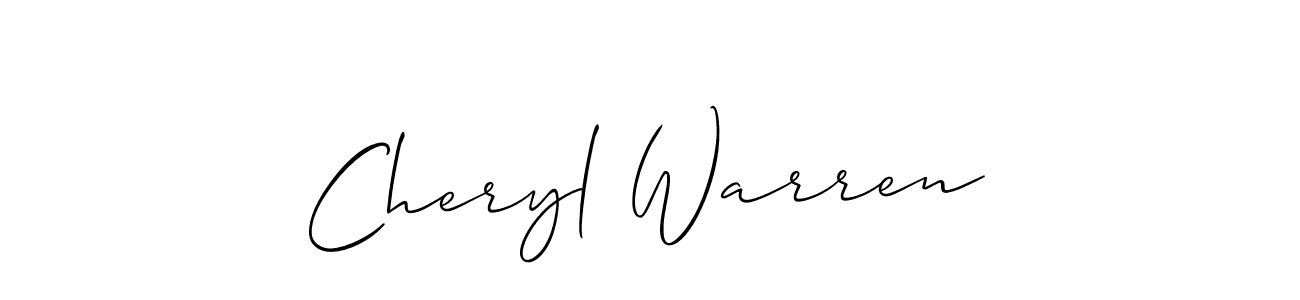 Make a beautiful signature design for name Cheryl Warren. With this signature (Allison_Script) style, you can create a handwritten signature for free. Cheryl Warren signature style 2 images and pictures png