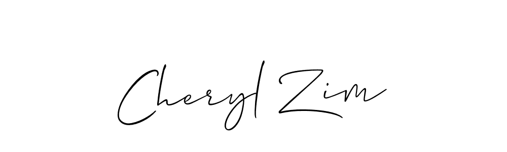 How to make Cheryl Zim signature? Allison_Script is a professional autograph style. Create handwritten signature for Cheryl Zim name. Cheryl Zim signature style 2 images and pictures png