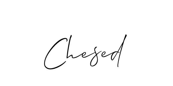 Allison_Script is a professional signature style that is perfect for those who want to add a touch of class to their signature. It is also a great choice for those who want to make their signature more unique. Get Chesed name to fancy signature for free. Chesed signature style 2 images and pictures png