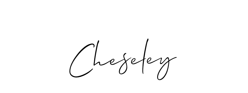 Design your own signature with our free online signature maker. With this signature software, you can create a handwritten (Allison_Script) signature for name Cheseley. Cheseley signature style 2 images and pictures png