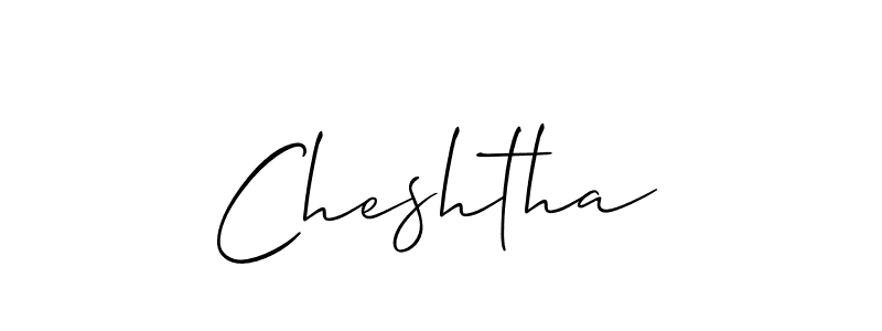 The best way (Allison_Script) to make a short signature is to pick only two or three words in your name. The name Cheshtha include a total of six letters. For converting this name. Cheshtha signature style 2 images and pictures png