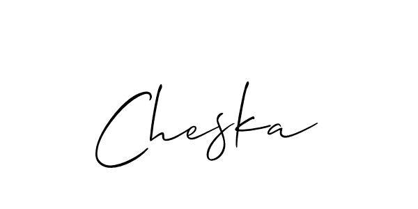 It looks lik you need a new signature style for name Cheska. Design unique handwritten (Allison_Script) signature with our free signature maker in just a few clicks. Cheska signature style 2 images and pictures png