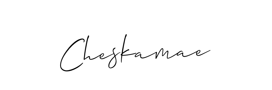 Design your own signature with our free online signature maker. With this signature software, you can create a handwritten (Allison_Script) signature for name Cheskamae. Cheskamae signature style 2 images and pictures png