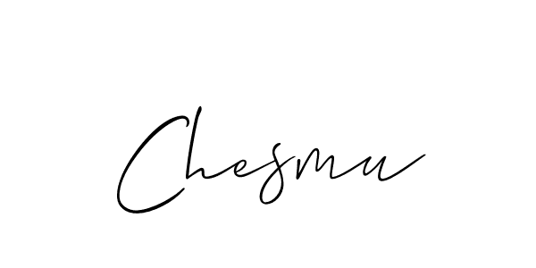 The best way (Allison_Script) to make a short signature is to pick only two or three words in your name. The name Chesmu include a total of six letters. For converting this name. Chesmu signature style 2 images and pictures png