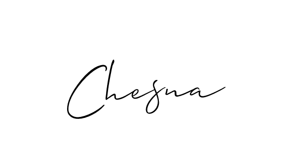 Make a beautiful signature design for name Chesna. With this signature (Allison_Script) style, you can create a handwritten signature for free. Chesna signature style 2 images and pictures png