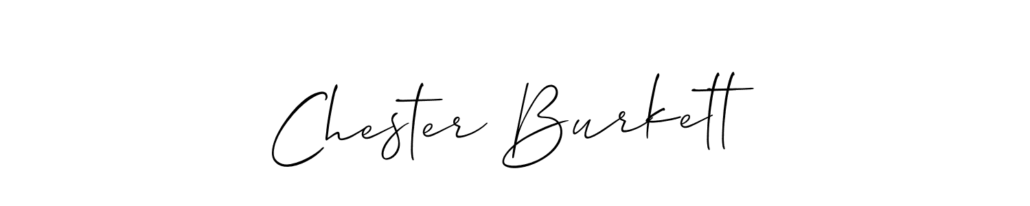 Use a signature maker to create a handwritten signature online. With this signature software, you can design (Allison_Script) your own signature for name Chester Burkett. Chester Burkett signature style 2 images and pictures png