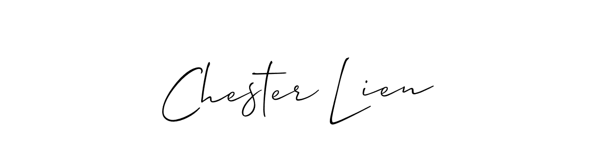 Also we have Chester Lien name is the best signature style. Create professional handwritten signature collection using Allison_Script autograph style. Chester Lien signature style 2 images and pictures png