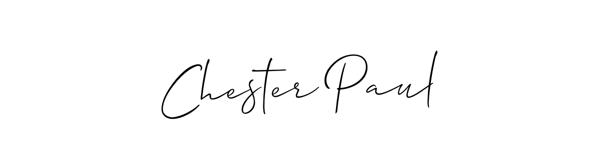 Use a signature maker to create a handwritten signature online. With this signature software, you can design (Allison_Script) your own signature for name Chester Paul. Chester Paul signature style 2 images and pictures png