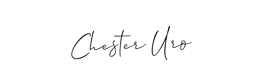 Use a signature maker to create a handwritten signature online. With this signature software, you can design (Allison_Script) your own signature for name Chester Uro. Chester Uro signature style 2 images and pictures png