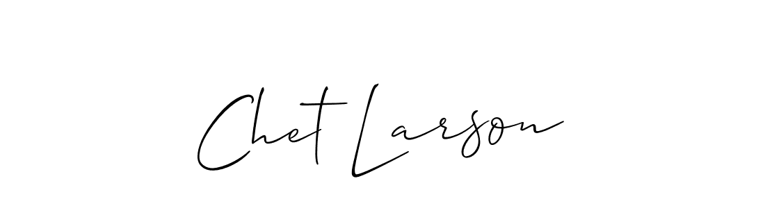 How to make Chet Larson name signature. Use Allison_Script style for creating short signs online. This is the latest handwritten sign. Chet Larson signature style 2 images and pictures png