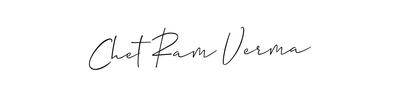 Allison_Script is a professional signature style that is perfect for those who want to add a touch of class to their signature. It is also a great choice for those who want to make their signature more unique. Get Chet Ram Verma name to fancy signature for free. Chet Ram Verma signature style 2 images and pictures png