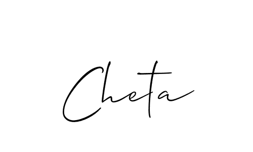 You should practise on your own different ways (Allison_Script) to write your name (Cheta) in signature. don't let someone else do it for you. Cheta signature style 2 images and pictures png