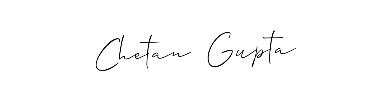 Make a beautiful signature design for name Chetan  Gupta. With this signature (Allison_Script) style, you can create a handwritten signature for free. Chetan  Gupta signature style 2 images and pictures png