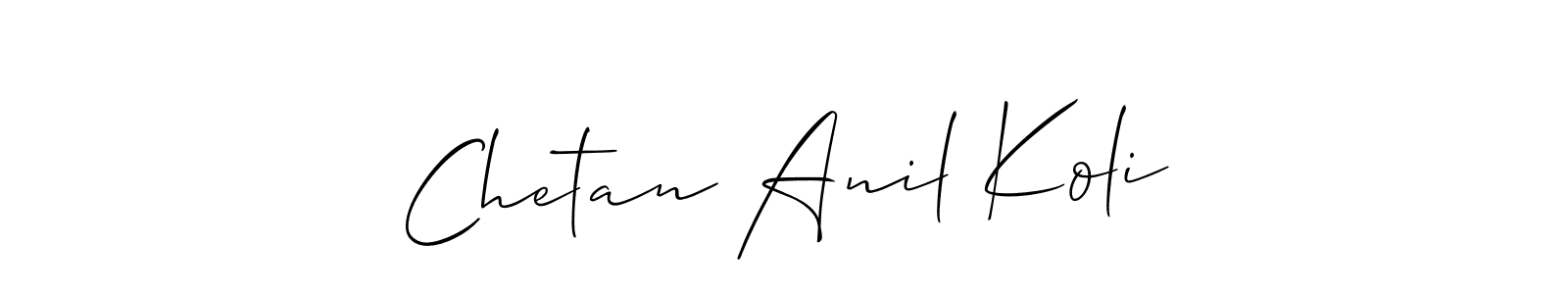 Use a signature maker to create a handwritten signature online. With this signature software, you can design (Allison_Script) your own signature for name Chetan Anil Koli. Chetan Anil Koli signature style 2 images and pictures png