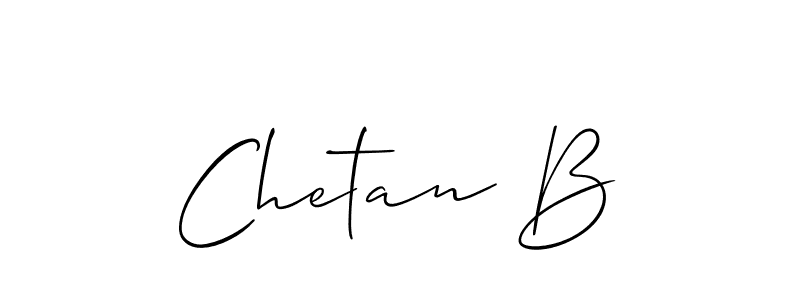 Design your own signature with our free online signature maker. With this signature software, you can create a handwritten (Allison_Script) signature for name Chetan B. Chetan B signature style 2 images and pictures png