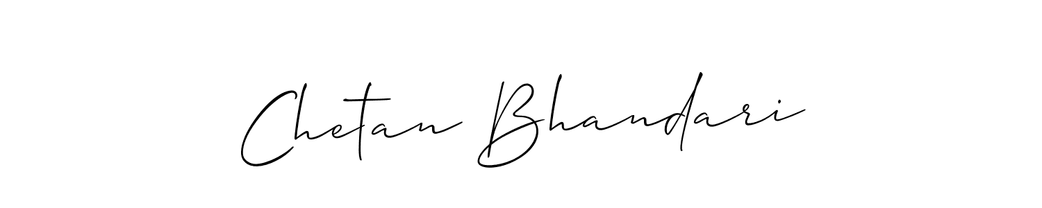 Use a signature maker to create a handwritten signature online. With this signature software, you can design (Allison_Script) your own signature for name Chetan Bhandari. Chetan Bhandari signature style 2 images and pictures png