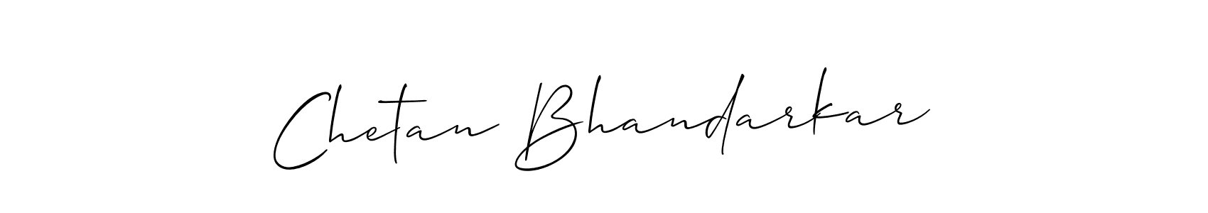 You should practise on your own different ways (Allison_Script) to write your name (Chetan Bhandarkar) in signature. don't let someone else do it for you. Chetan Bhandarkar signature style 2 images and pictures png