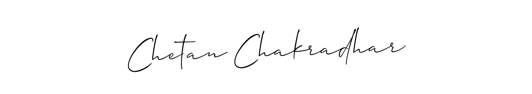 Make a short Chetan Chakradhar signature style. Manage your documents anywhere anytime using Allison_Script. Create and add eSignatures, submit forms, share and send files easily. Chetan Chakradhar signature style 2 images and pictures png