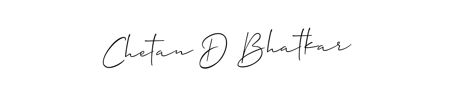 It looks lik you need a new signature style for name Chetan D Bhatkar. Design unique handwritten (Allison_Script) signature with our free signature maker in just a few clicks. Chetan D Bhatkar signature style 2 images and pictures png