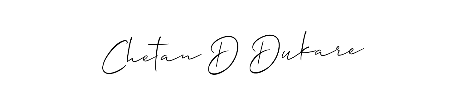 It looks lik you need a new signature style for name Chetan D Dukare. Design unique handwritten (Allison_Script) signature with our free signature maker in just a few clicks. Chetan D Dukare signature style 2 images and pictures png