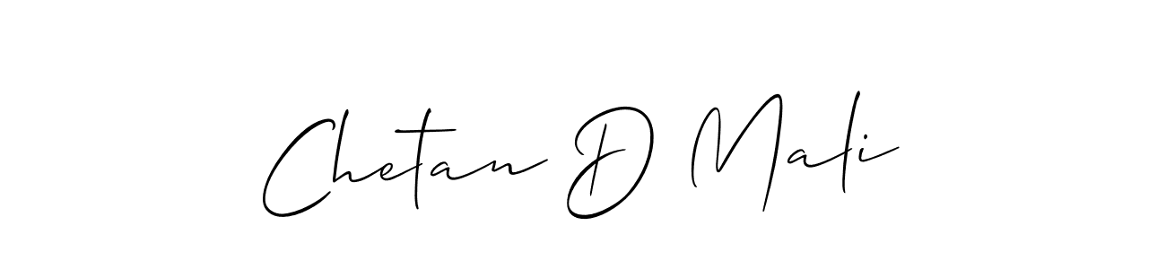 How to make Chetan D Mali signature? Allison_Script is a professional autograph style. Create handwritten signature for Chetan D Mali name. Chetan D Mali signature style 2 images and pictures png