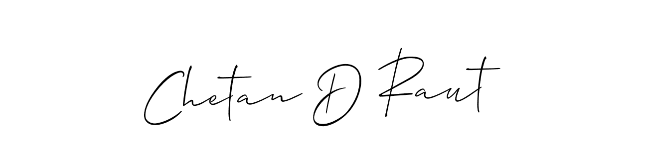 The best way (Allison_Script) to make a short signature is to pick only two or three words in your name. The name Chetan D Raut include a total of six letters. For converting this name. Chetan D Raut signature style 2 images and pictures png