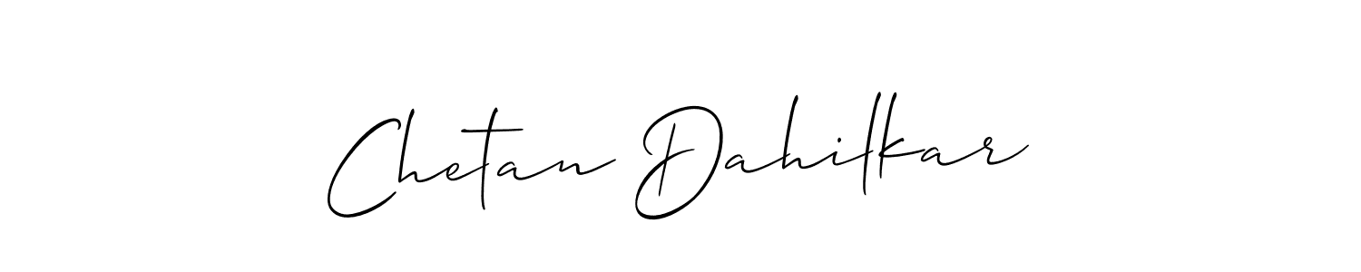 Also we have Chetan Dahilkar name is the best signature style. Create professional handwritten signature collection using Allison_Script autograph style. Chetan Dahilkar signature style 2 images and pictures png