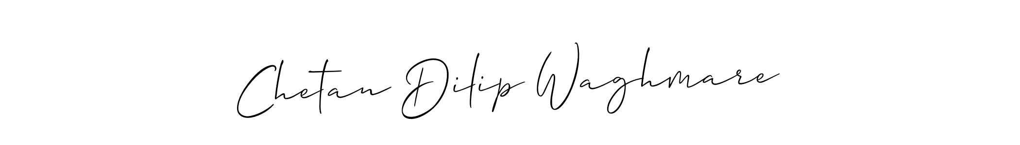 How to make Chetan Dilip Waghmare name signature. Use Allison_Script style for creating short signs online. This is the latest handwritten sign. Chetan Dilip Waghmare signature style 2 images and pictures png