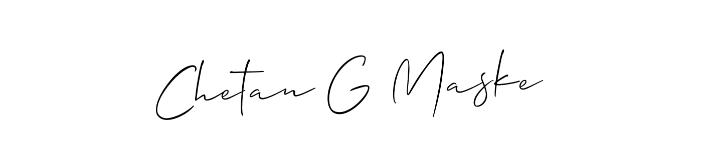 Also we have Chetan G Maske name is the best signature style. Create professional handwritten signature collection using Allison_Script autograph style. Chetan G Maske signature style 2 images and pictures png