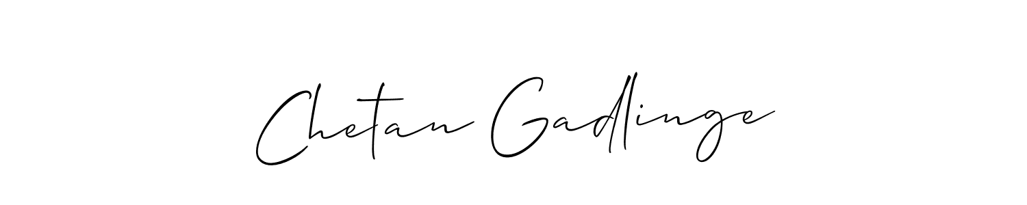 Make a beautiful signature design for name Chetan Gadlinge. With this signature (Allison_Script) style, you can create a handwritten signature for free. Chetan Gadlinge signature style 2 images and pictures png