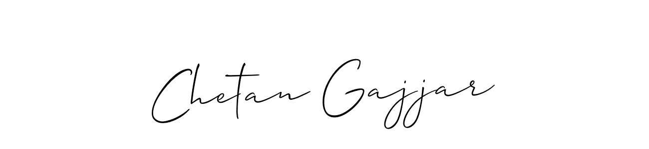 Create a beautiful signature design for name Chetan Gajjar. With this signature (Allison_Script) fonts, you can make a handwritten signature for free. Chetan Gajjar signature style 2 images and pictures png