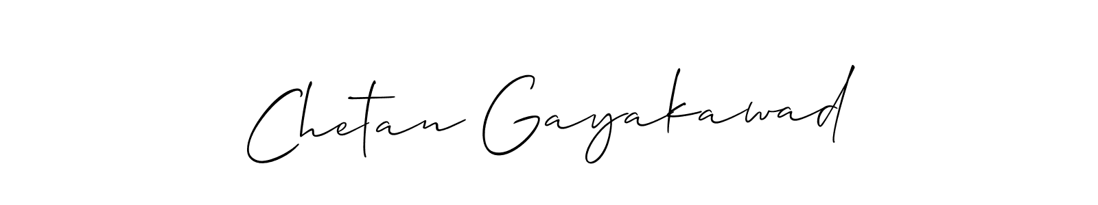 How to make Chetan Gayakawad name signature. Use Allison_Script style for creating short signs online. This is the latest handwritten sign. Chetan Gayakawad signature style 2 images and pictures png
