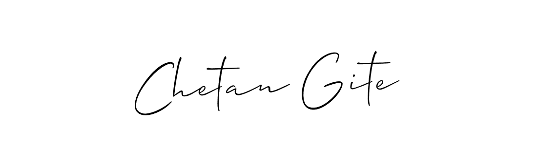 Create a beautiful signature design for name Chetan Gite. With this signature (Allison_Script) fonts, you can make a handwritten signature for free. Chetan Gite signature style 2 images and pictures png