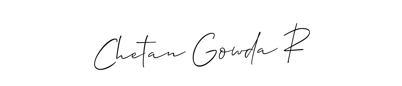 Design your own signature with our free online signature maker. With this signature software, you can create a handwritten (Allison_Script) signature for name Chetan Gowda R. Chetan Gowda R signature style 2 images and pictures png