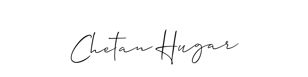 How to make Chetan Hugar name signature. Use Allison_Script style for creating short signs online. This is the latest handwritten sign. Chetan Hugar signature style 2 images and pictures png