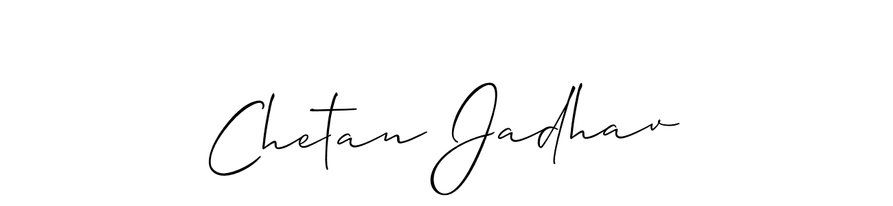 How to make Chetan Jadhav name signature. Use Allison_Script style for creating short signs online. This is the latest handwritten sign. Chetan Jadhav signature style 2 images and pictures png