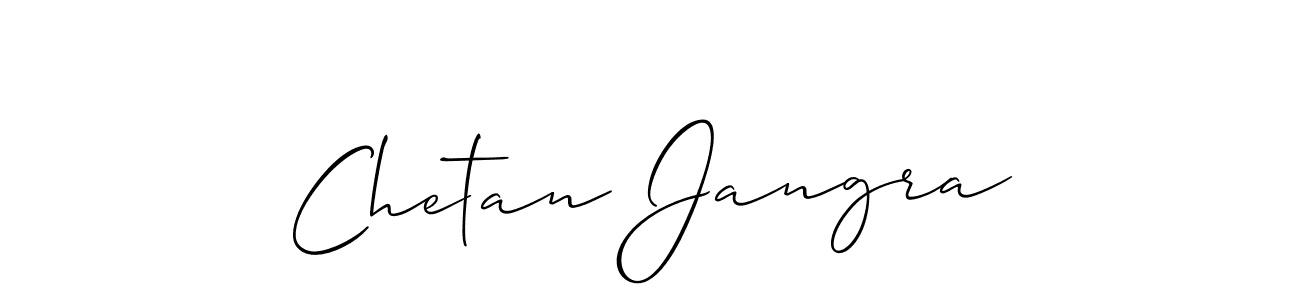 Chetan Jangra stylish signature style. Best Handwritten Sign (Allison_Script) for my name. Handwritten Signature Collection Ideas for my name Chetan Jangra. Chetan Jangra signature style 2 images and pictures png