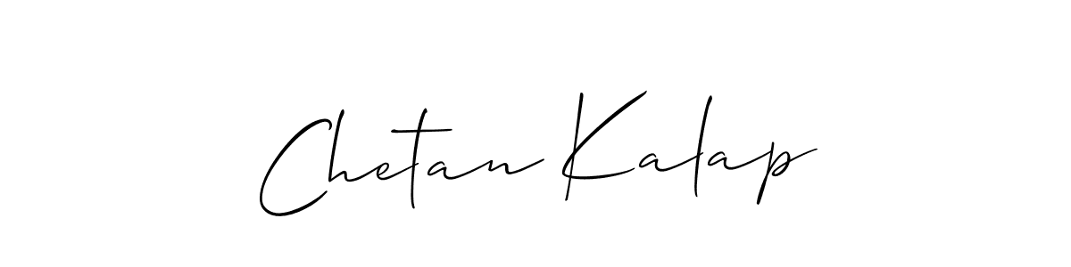 Use a signature maker to create a handwritten signature online. With this signature software, you can design (Allison_Script) your own signature for name Chetan Kalap. Chetan Kalap signature style 2 images and pictures png